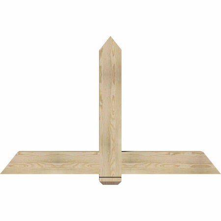 Ekena Millwork Eugene Rough Sawn Timber Gable Bracket, Douglas Fir, 60"W x 38"H x 6"D x 6"F, 15/12 Pitch GBW060X38X0606EUG00RDF